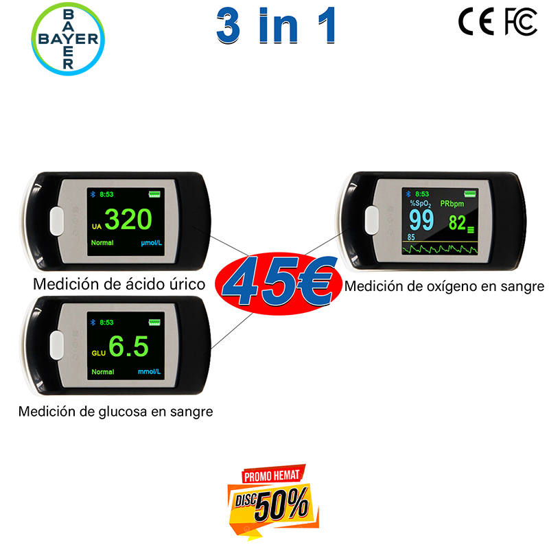 T01 (glucemia no invasiva + oxígeno en sangre no invasivo + ácido úrico no invasivo)